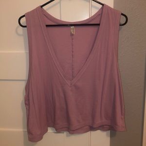 Free People cropped v neck tank top